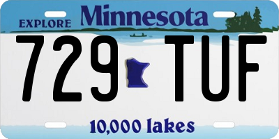 MN license plate 729TUF