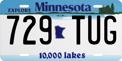 MN license plate 729TUG