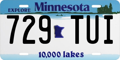MN license plate 729TUI