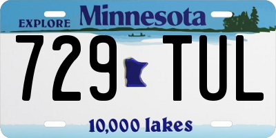 MN license plate 729TUL