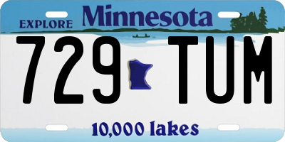 MN license plate 729TUM