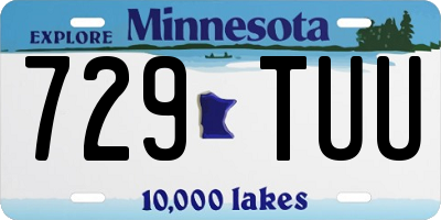 MN license plate 729TUU