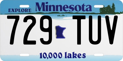 MN license plate 729TUV