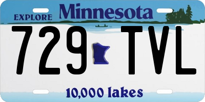 MN license plate 729TVL