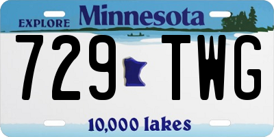 MN license plate 729TWG