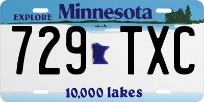 MN license plate 729TXC
