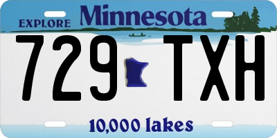 MN license plate 729TXH