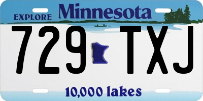MN license plate 729TXJ
