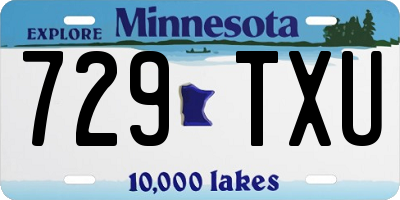 MN license plate 729TXU
