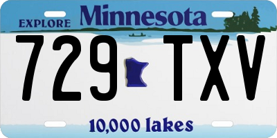 MN license plate 729TXV