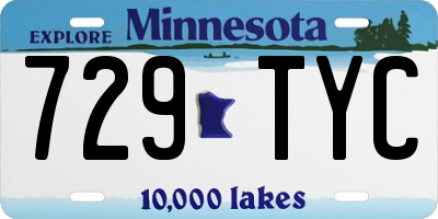MN license plate 729TYC