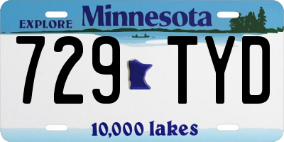 MN license plate 729TYD