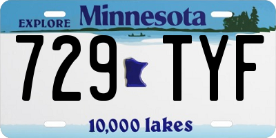 MN license plate 729TYF