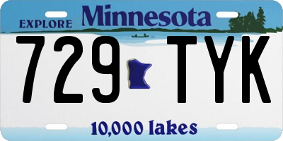 MN license plate 729TYK
