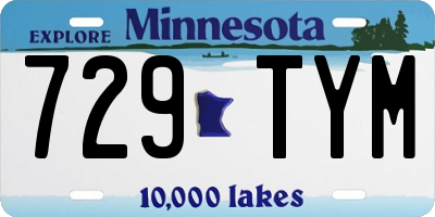 MN license plate 729TYM