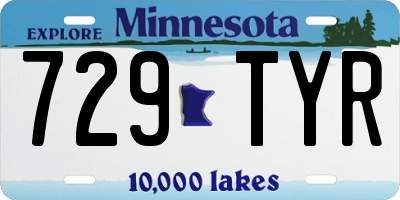 MN license plate 729TYR