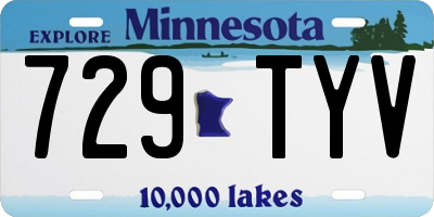 MN license plate 729TYV