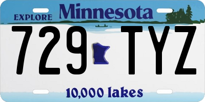 MN license plate 729TYZ