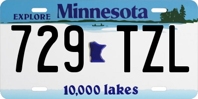 MN license plate 729TZL