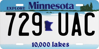 MN license plate 729UAC