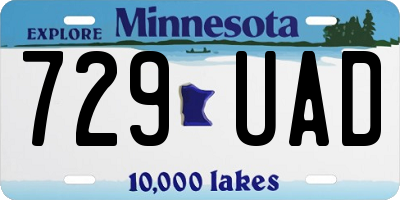 MN license plate 729UAD
