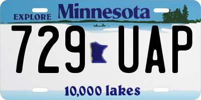 MN license plate 729UAP