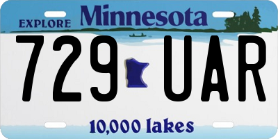 MN license plate 729UAR