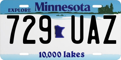 MN license plate 729UAZ