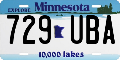 MN license plate 729UBA