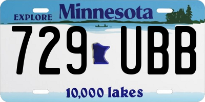 MN license plate 729UBB