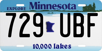 MN license plate 729UBF