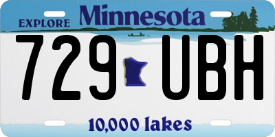 MN license plate 729UBH