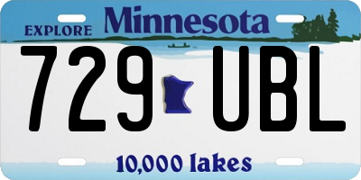 MN license plate 729UBL