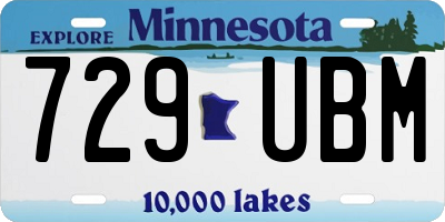 MN license plate 729UBM