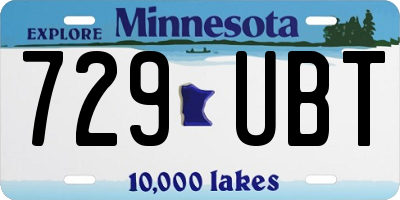 MN license plate 729UBT