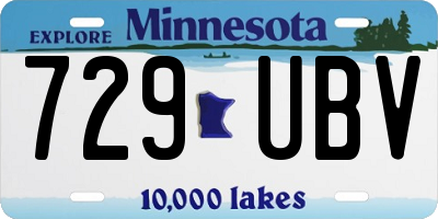 MN license plate 729UBV