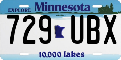 MN license plate 729UBX