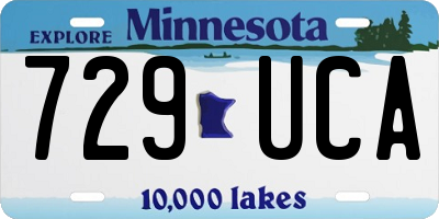 MN license plate 729UCA