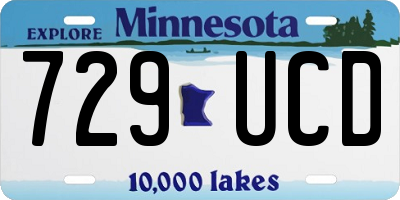 MN license plate 729UCD