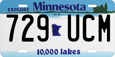 MN license plate 729UCM