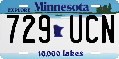 MN license plate 729UCN