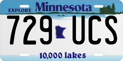 MN license plate 729UCS