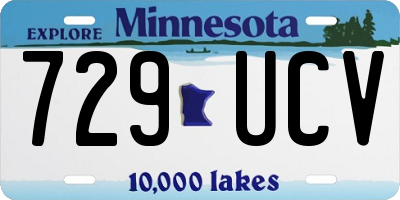 MN license plate 729UCV