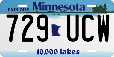 MN license plate 729UCW