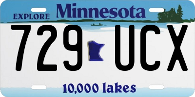 MN license plate 729UCX