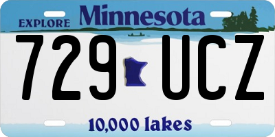 MN license plate 729UCZ