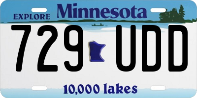 MN license plate 729UDD