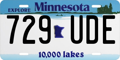 MN license plate 729UDE