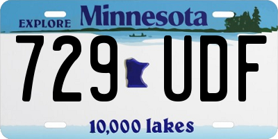 MN license plate 729UDF