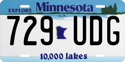 MN license plate 729UDG